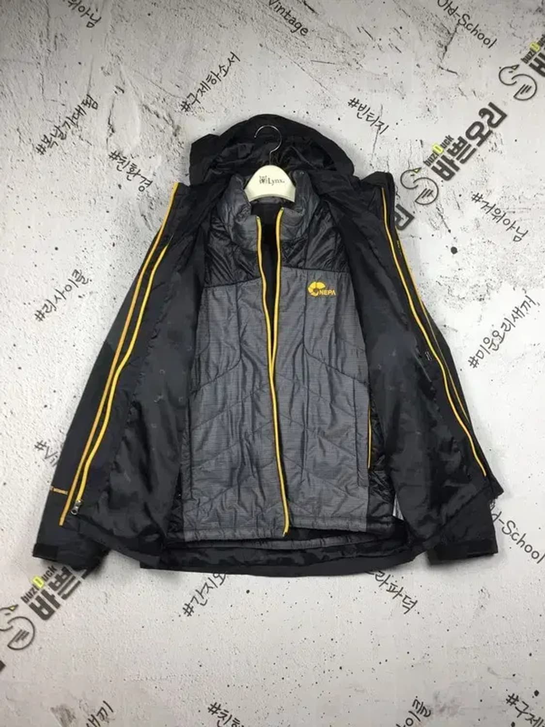 네파 경량패딩 + 윈드외피 점퍼 자켓 그레이 100 3400228 상품이미지4