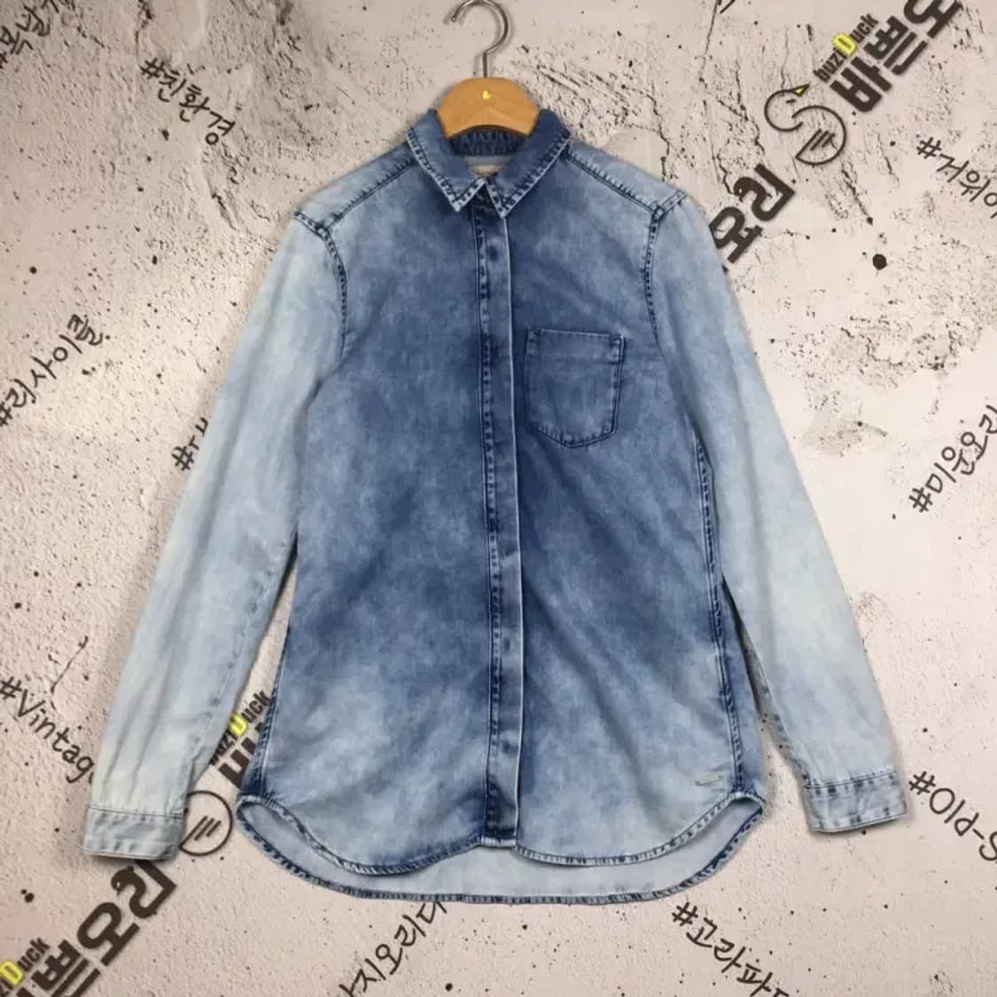 캘빈클라인 여성 데님 셔츠 라이트 블루 XS 1100401 상품이미지1