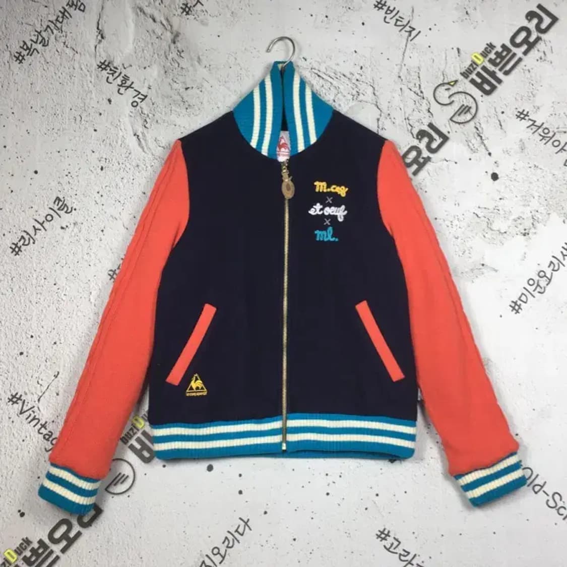 르꼬끄 여성 니트 점퍼 야구잠바 네이비 85(S) 3400236 상품이미지1