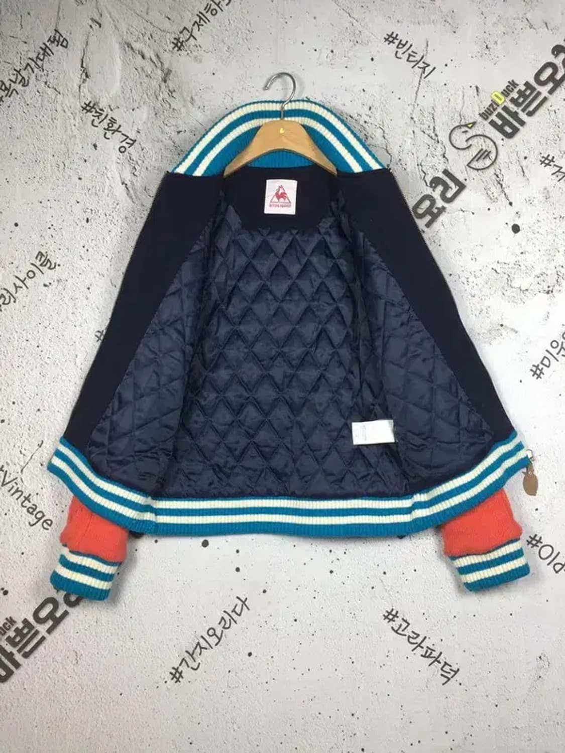 르꼬끄 여성 니트 점퍼 야구잠바 네이비 85(S) 3400236 상품이미지3