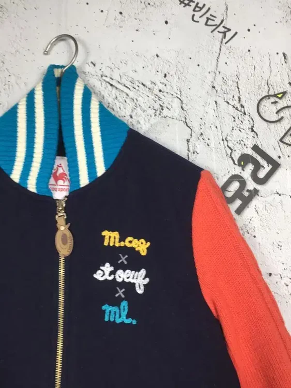 르꼬끄 여성 니트 점퍼 야구잠바 네이비 85(S) 3400236 상품이미지4