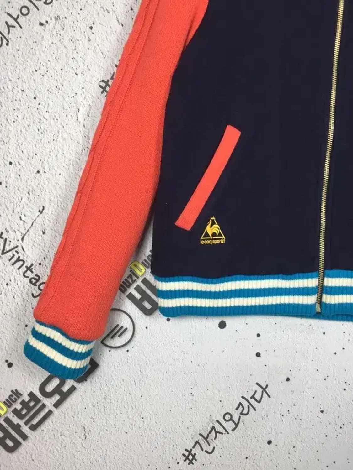 르꼬끄 여성 니트 점퍼 야구잠바 네이비 85(S) 3400236 상품이미지6