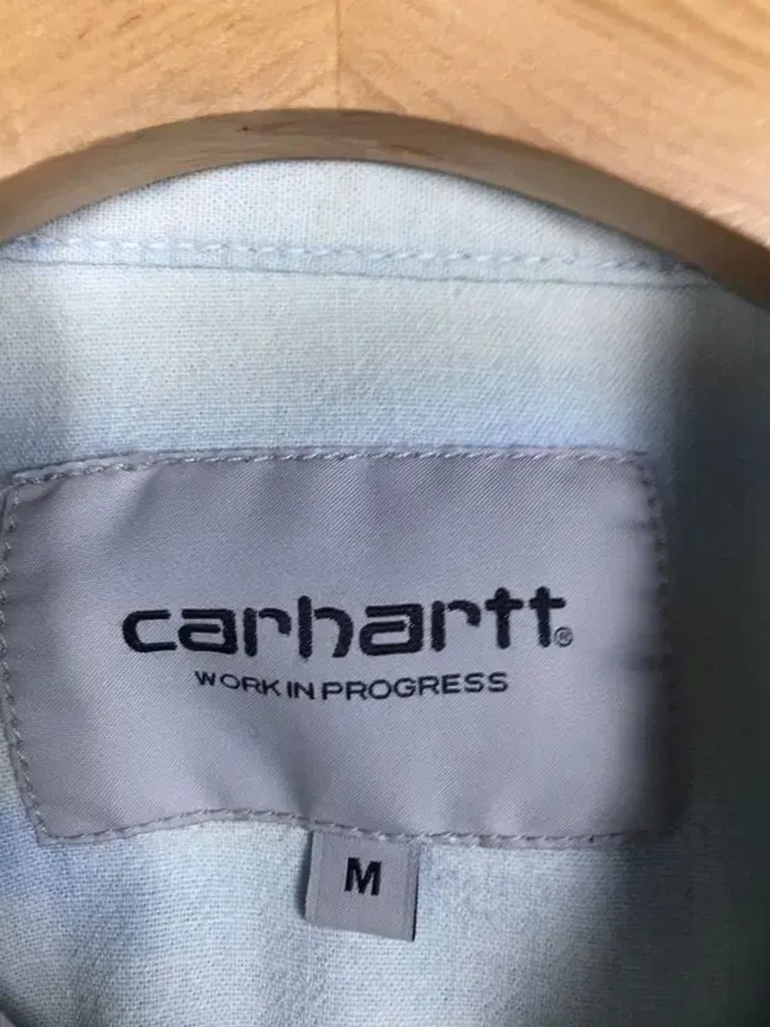 칼하트 워크 데님 셔츠 빈티지 라이트 블루 M 1100400 상품이미지7