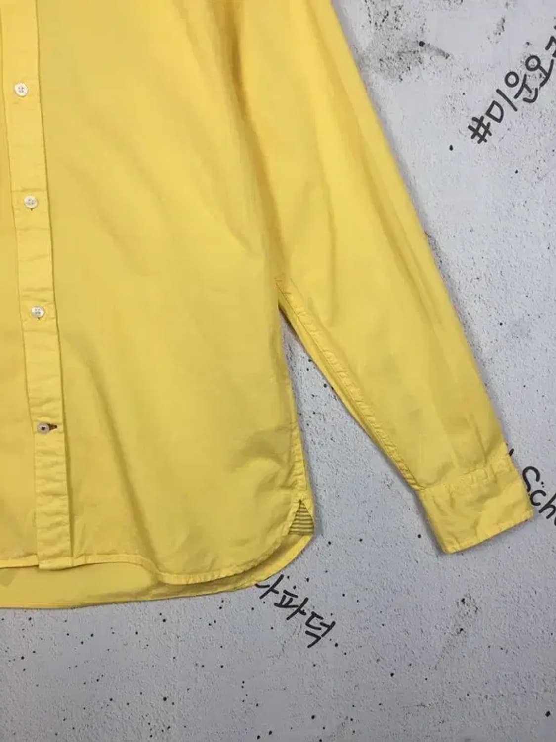 타미힐피거 가먼트다이 슬림핏 셔츠 옐로우 S 1100402 상품이미지6