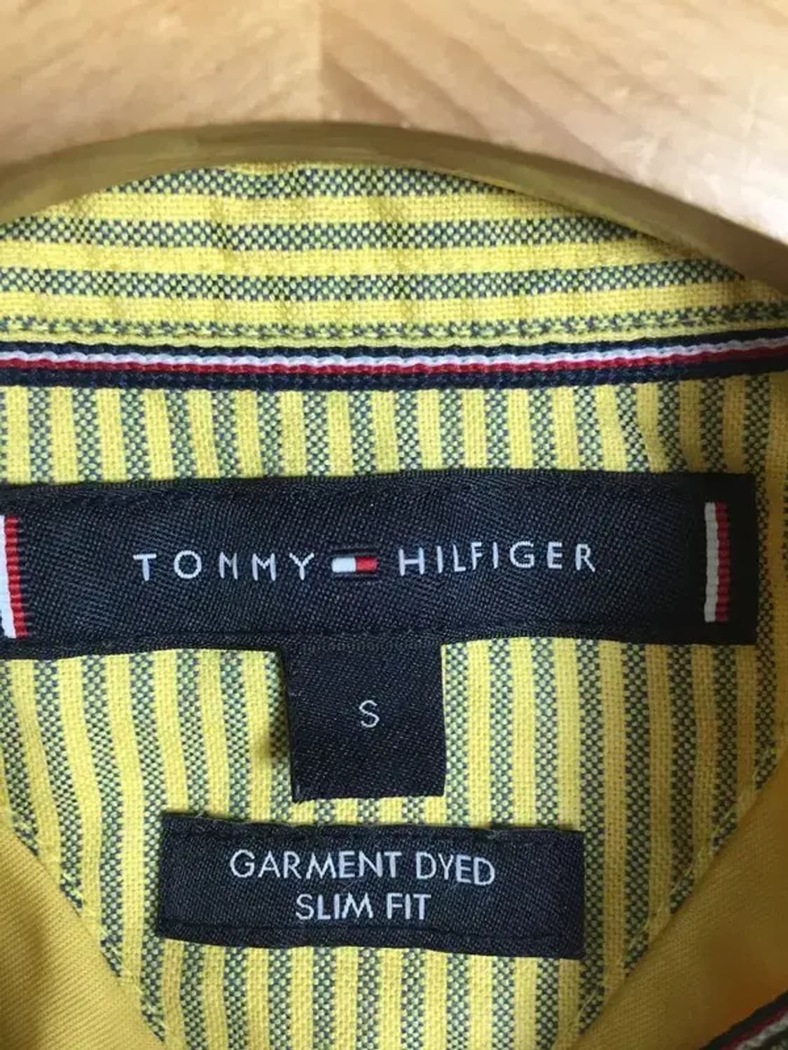 타미힐피거 가먼트다이 슬림핏 셔츠 옐로우 S 1100402 상품이미지7