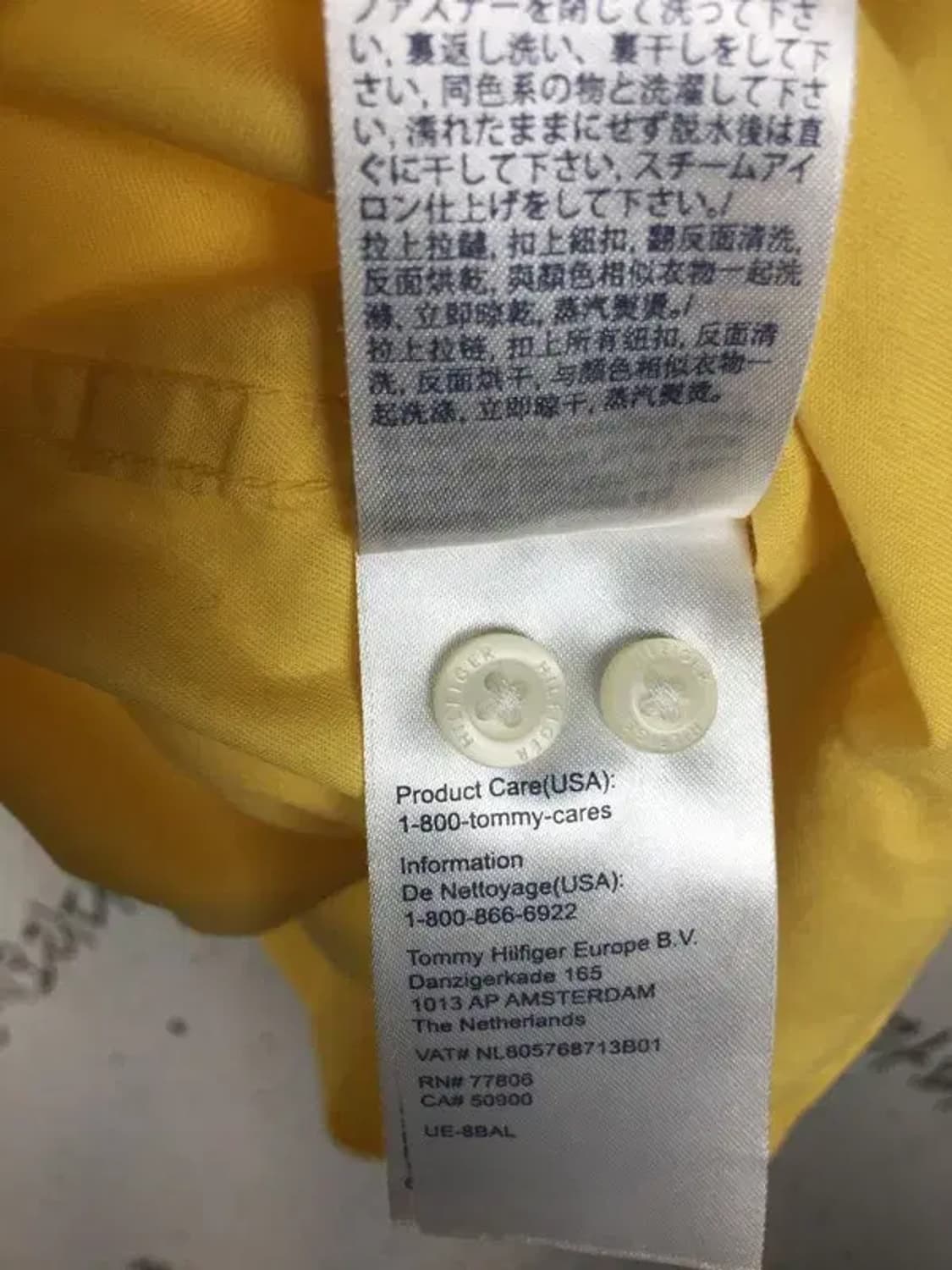 타미힐피거 가먼트다이 슬림핏 셔츠 옐로우 S 1100402 상품이미지8