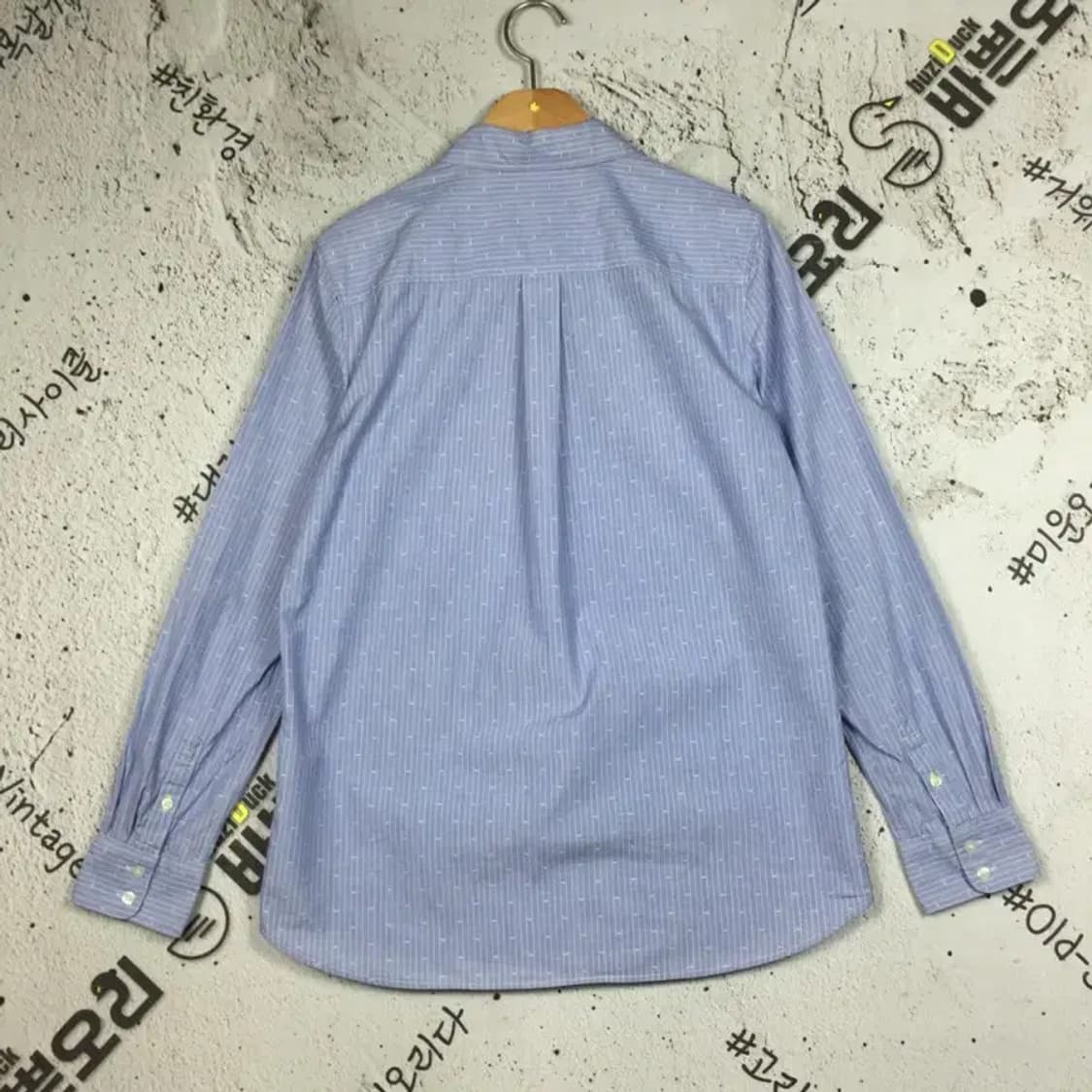 헤지스 블루화이트 스트라이프 MR 셔츠 라이트블루 90 1100403 상품이미지2