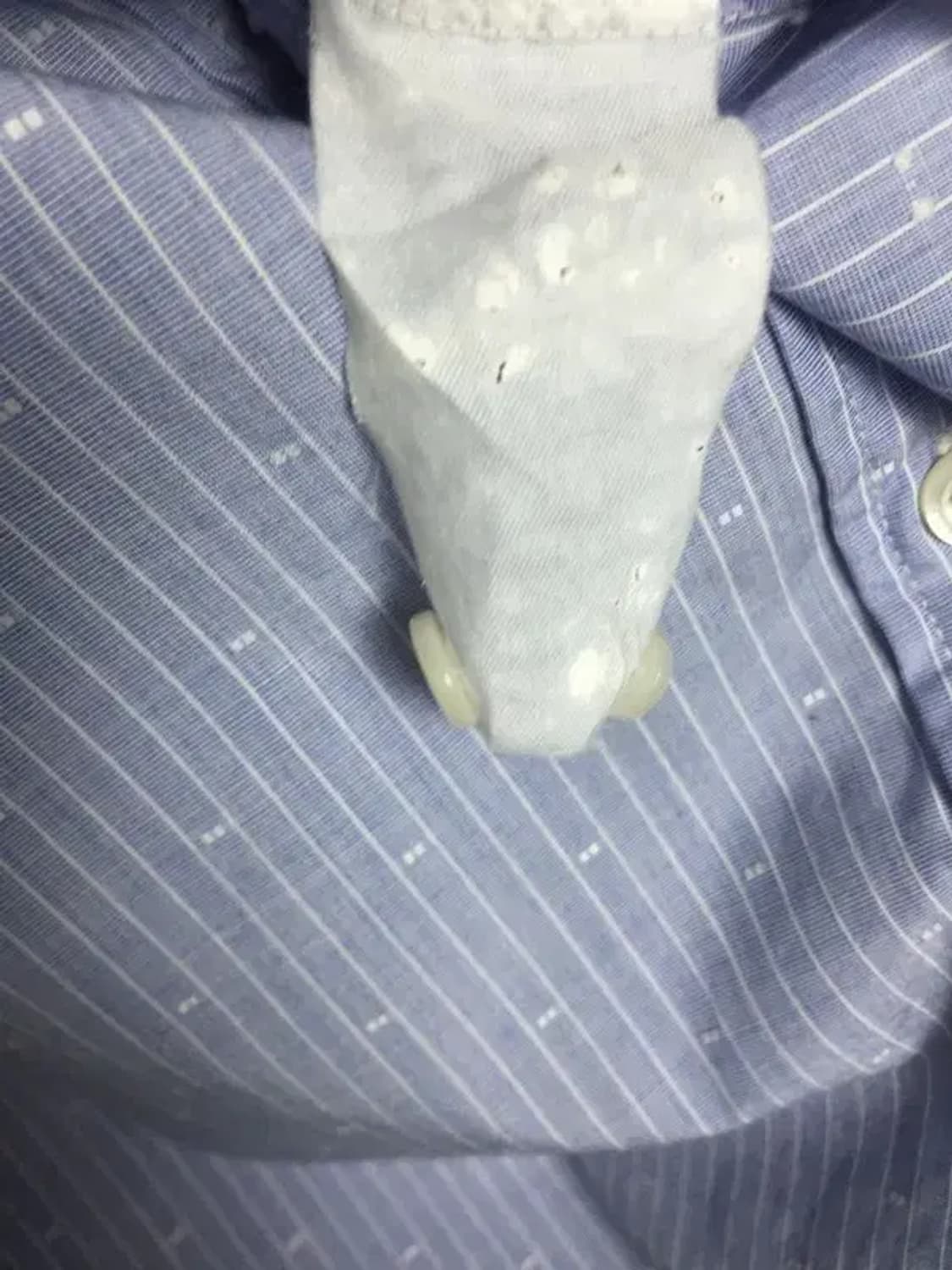 헤지스 블루화이트 스트라이프 MR 셔츠 라이트블루 90 1100403 상품이미지7