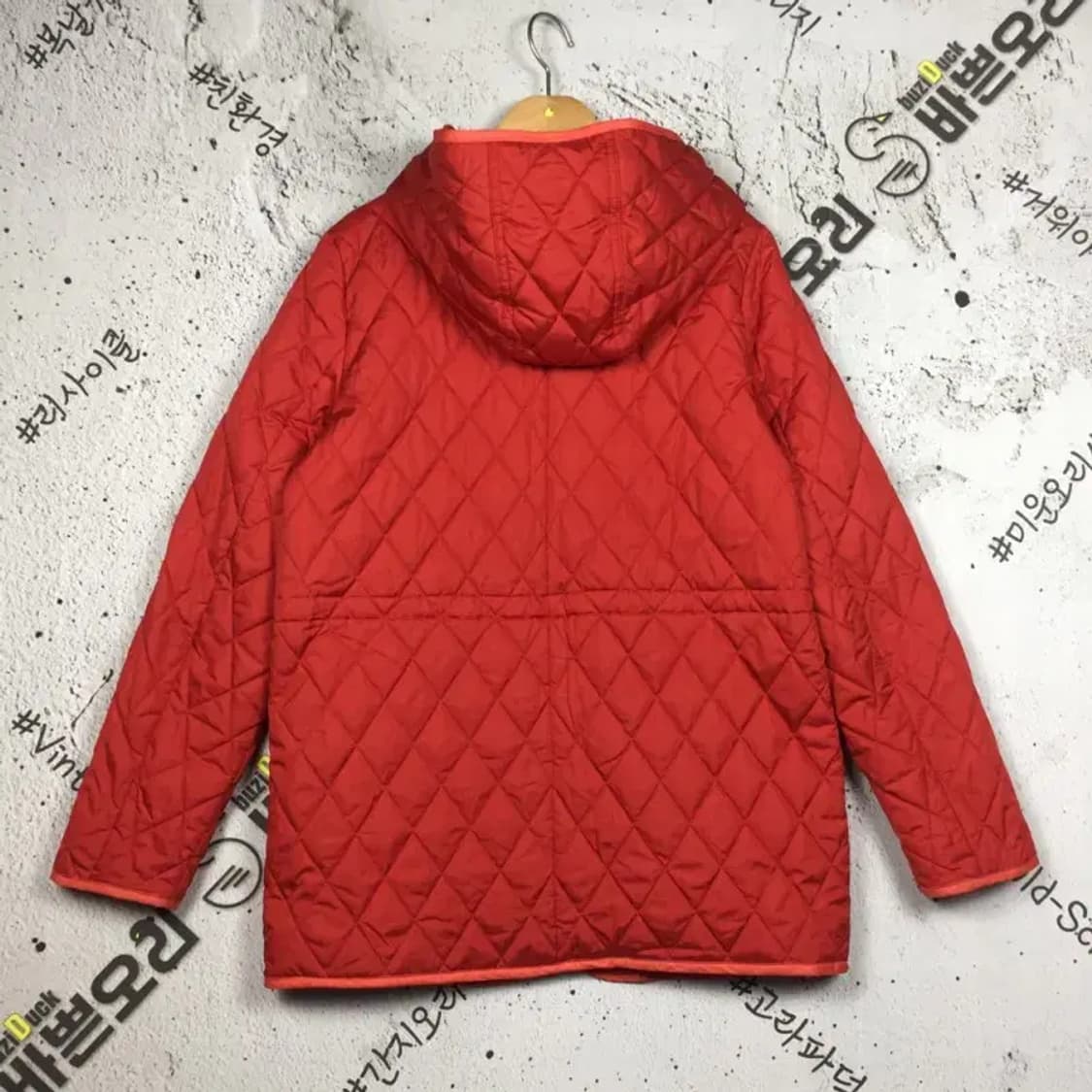 올리비아 하슬러 여성 퀼팅 후드 자켓 레드 90 3200108 상품이미지2