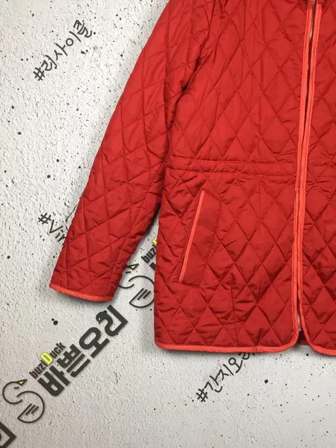 올리비아 하슬러 여성 퀼팅 후드 자켓 레드 90 3200108 상품이미지5