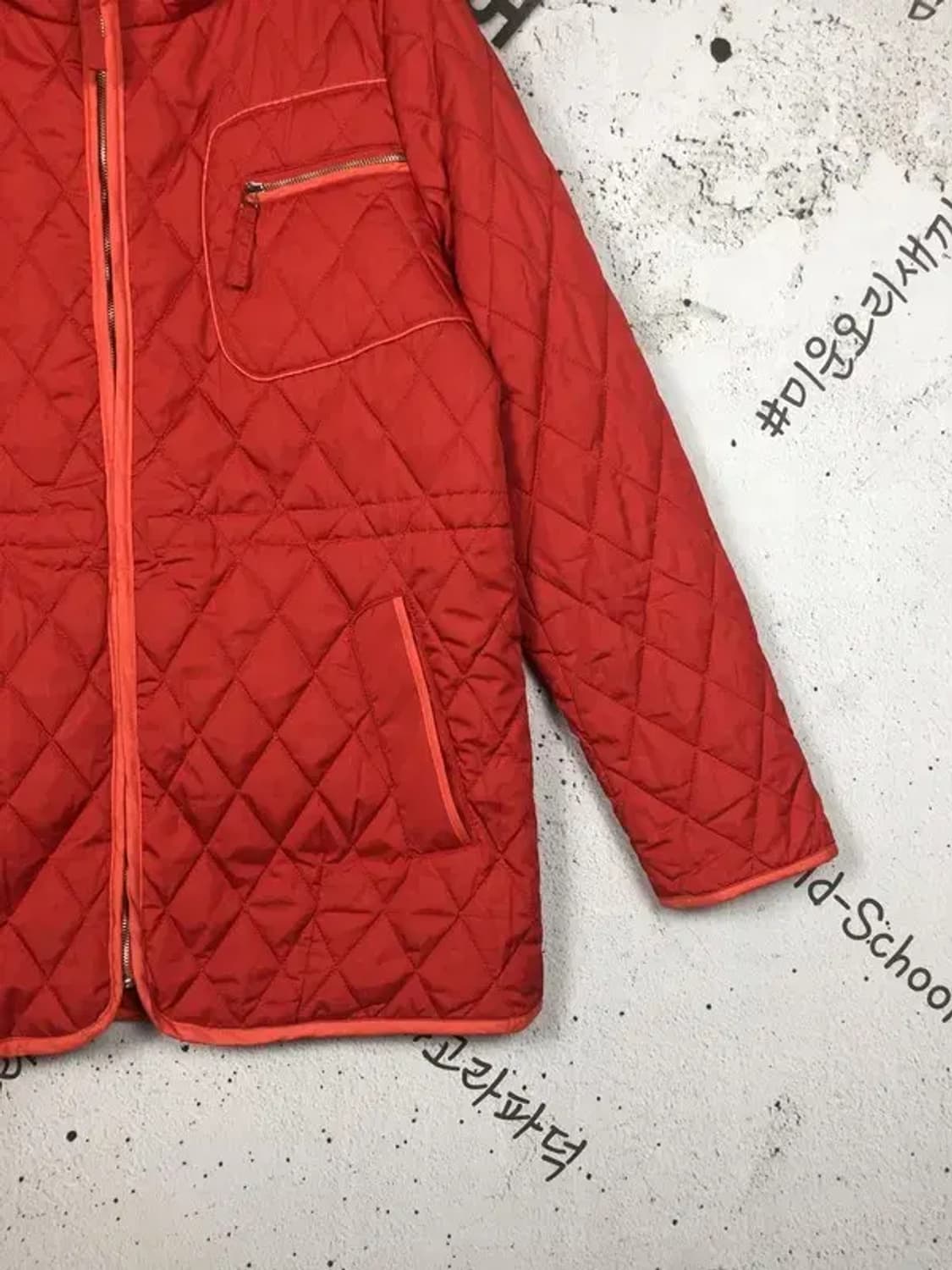 올리비아 하슬러 여성 퀼팅 후드 자켓 레드 90 3200108 상품이미지6