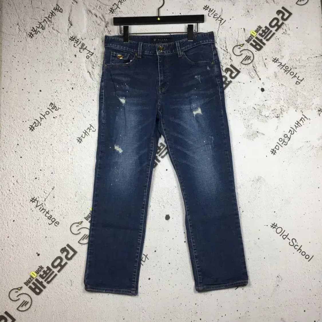 게스 스판 워싱 데님 찢청 청바지 중청 78(31) 4100097 상품이미지1