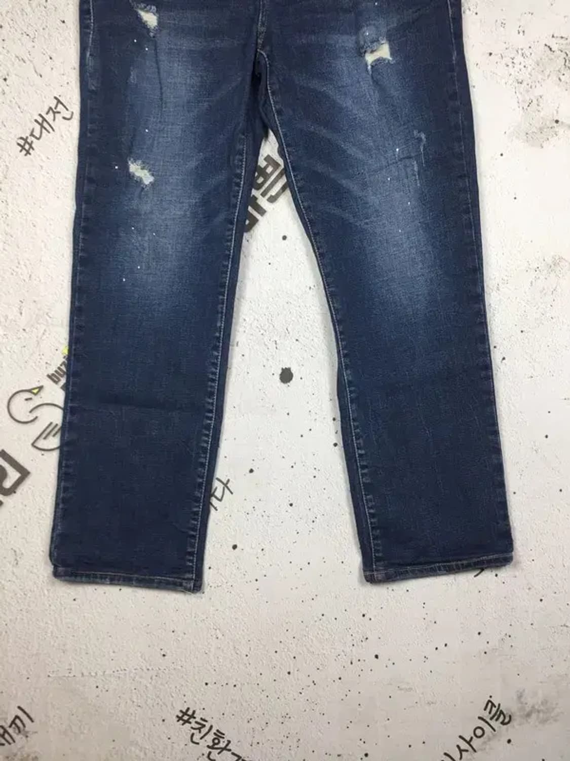 게스 스판 워싱 데님 찢청 청바지 중청 78(31) 4100097 상품이미지6