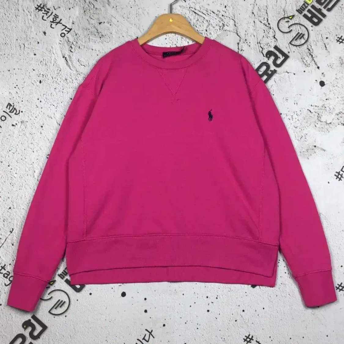 폴로 랄프로렌 여성 기모 스웻 맨투맨 핑크 S 2200237 상품이미지1