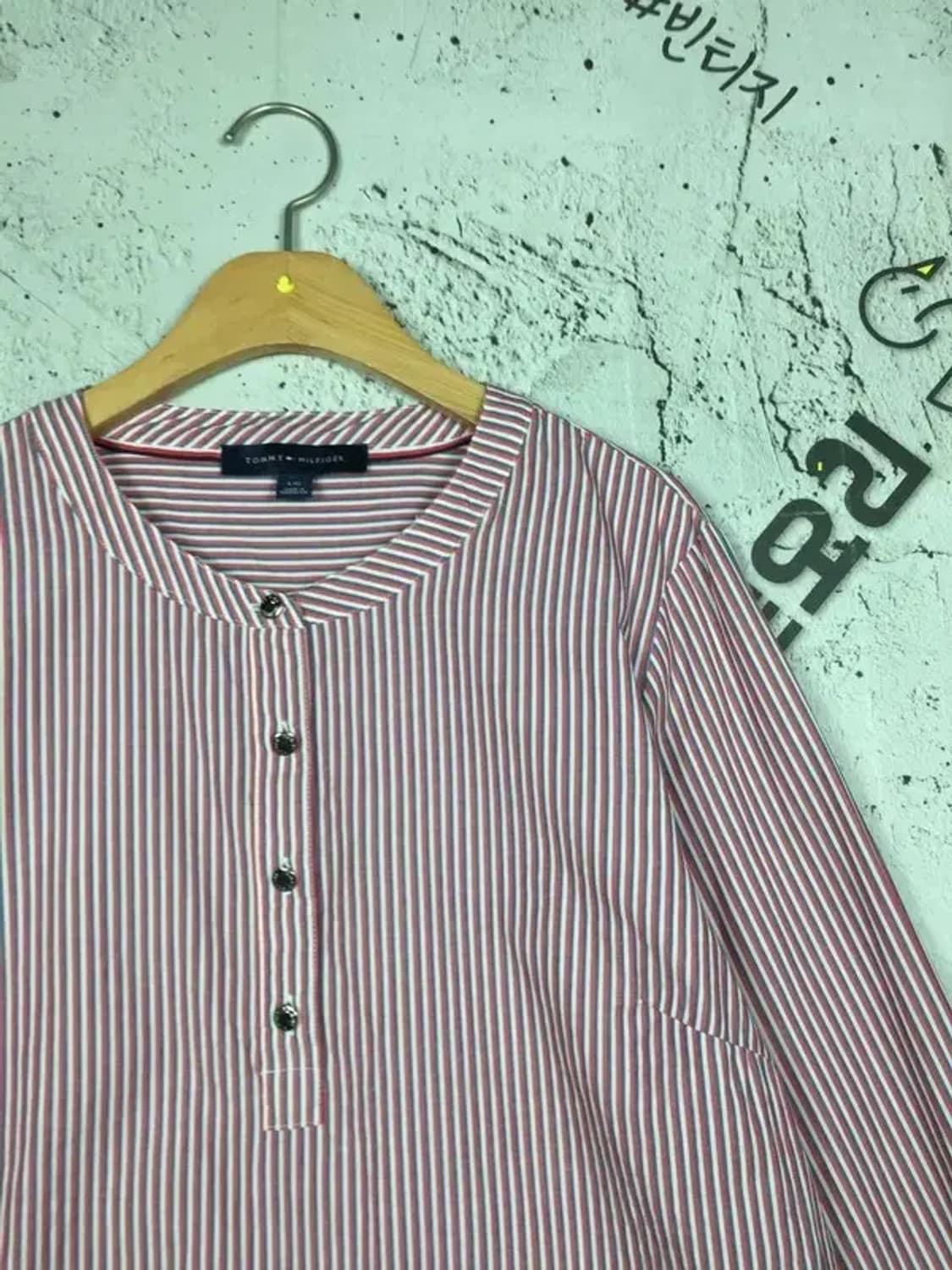 타미힐피거 여성 블라우스 원피스 셔츠 핑크 L 1100409 상품이미지5