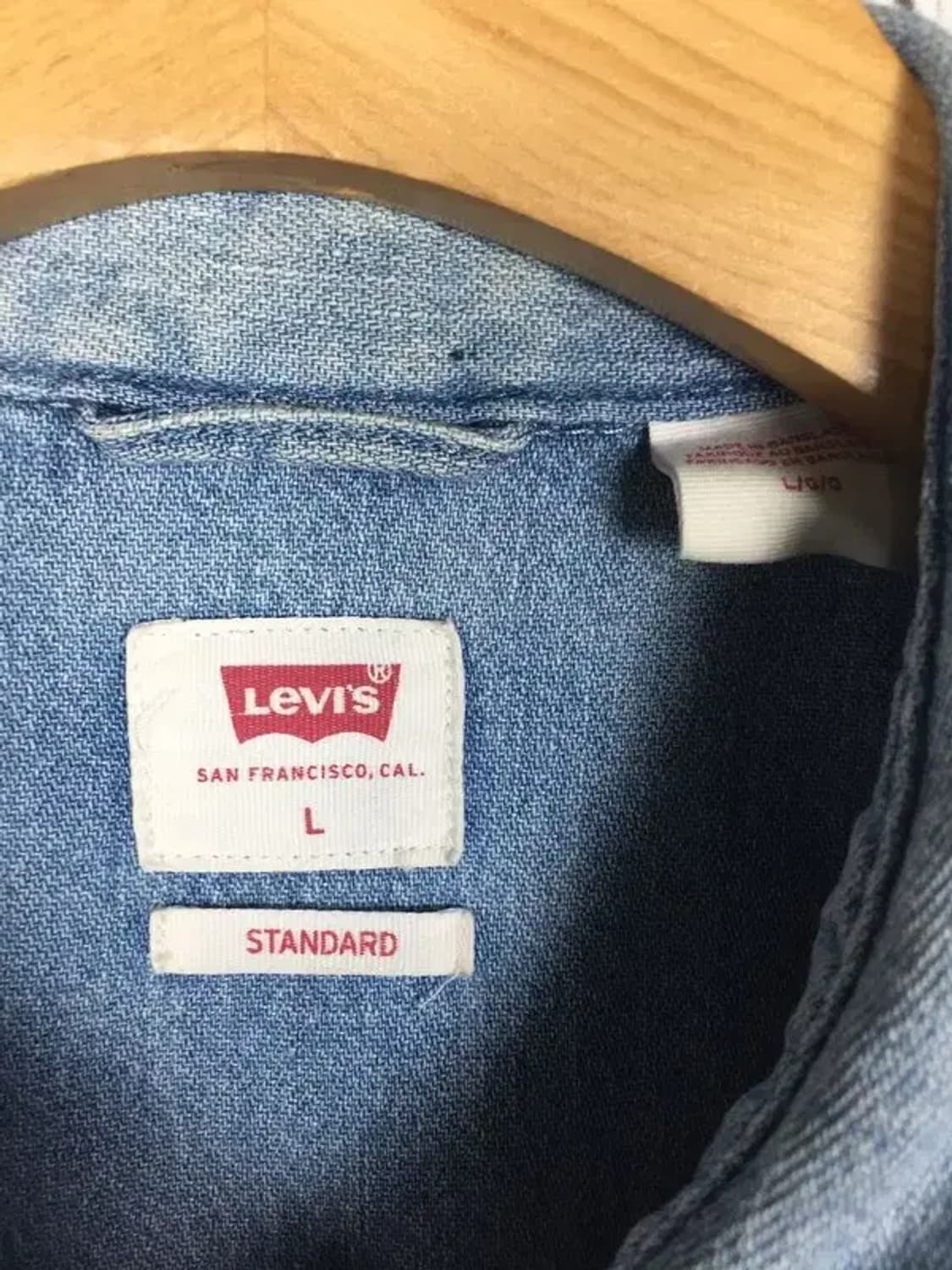 리바이스 스탠다드 웨스턴 데님 셔츠 라이트 블루 L 1100407 상품이미지7