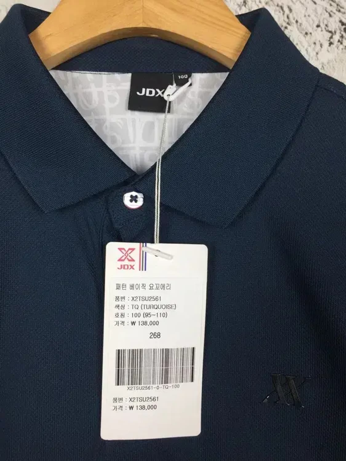 [새상품] 제이디엑스 골프 신형 반팔 카라티 네이비 100 1000527 상품이미지9