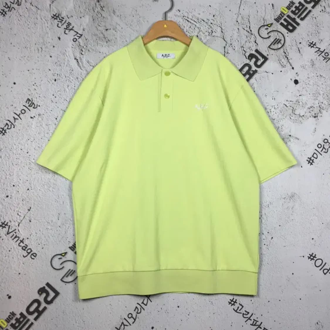 아페쎄 A.P.C. 폴로 반팔 카라티 형광 L 1000530 상품이미지1