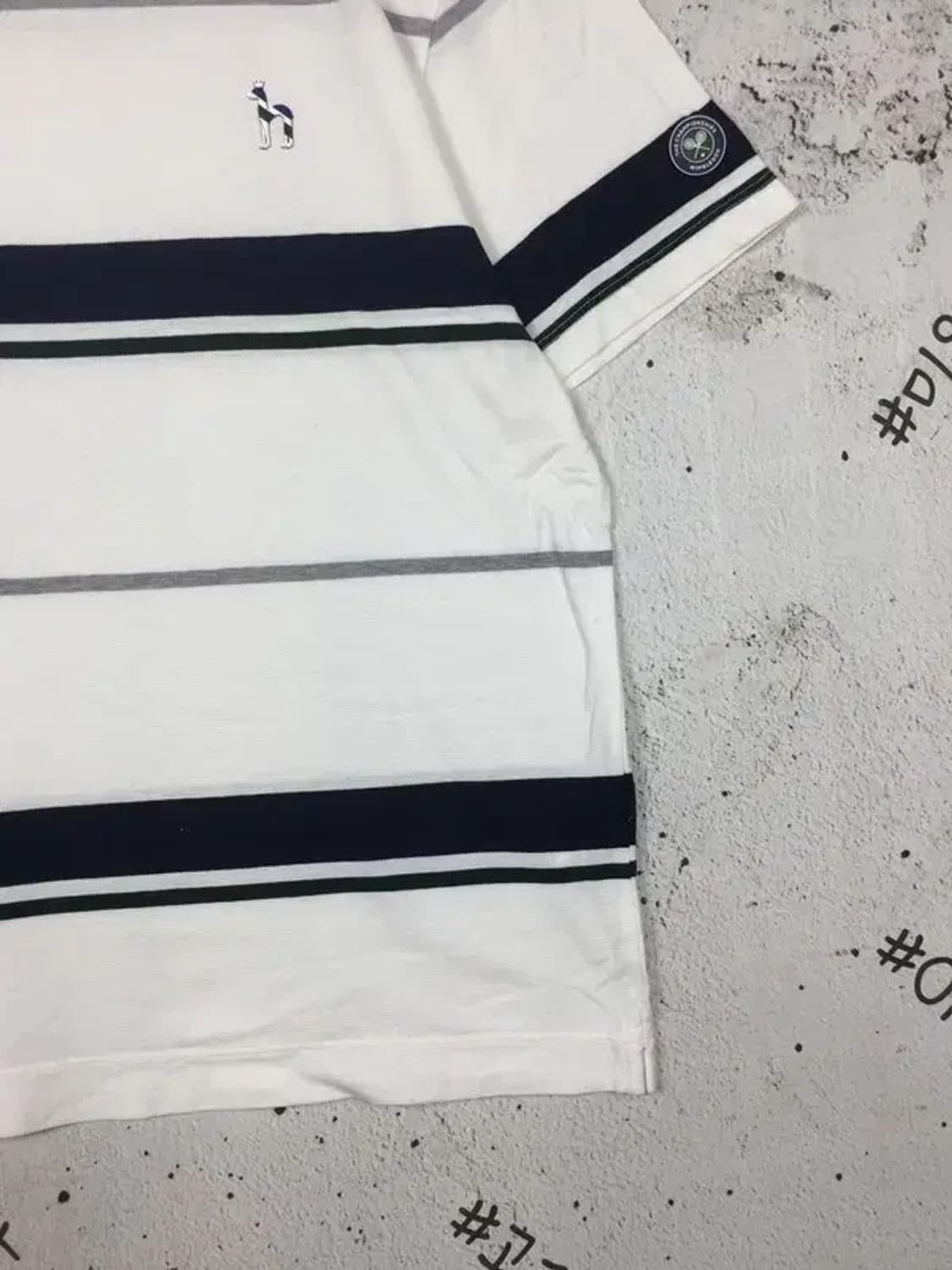 헤지스 윔블던 테니스 라운드 반팔 티 화이트 100 1000531 상품이미지6