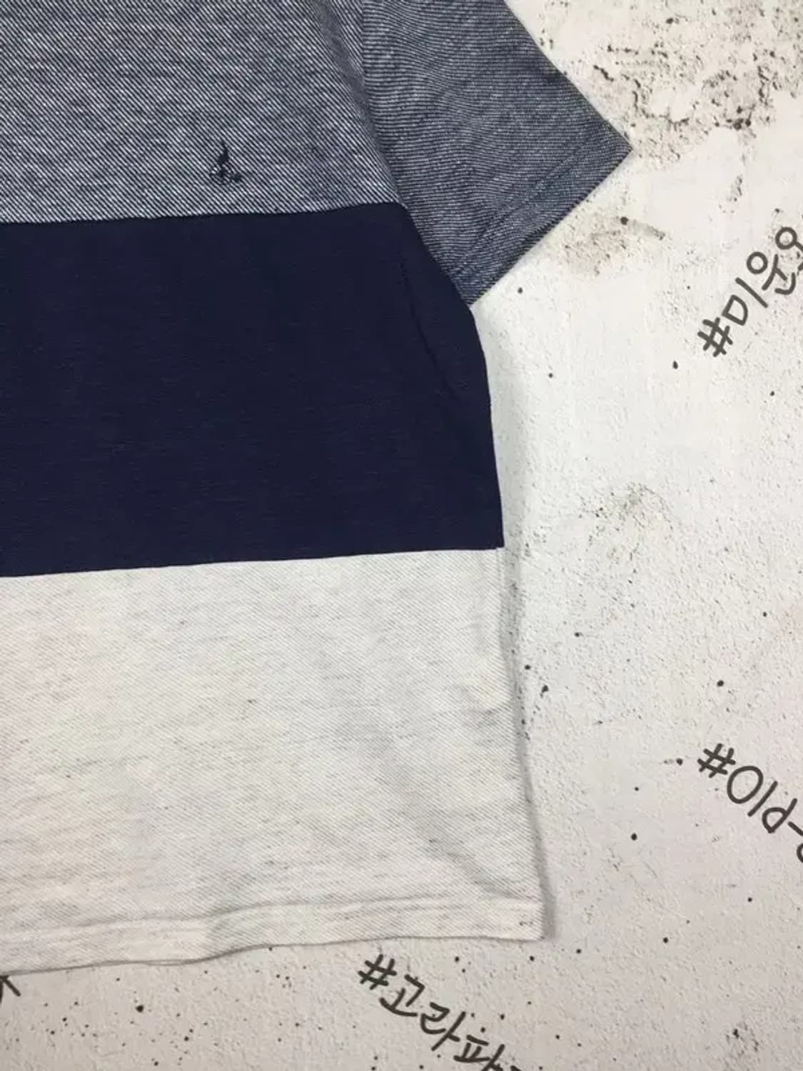 빈폴 컬러블록 라운드 반팔 티 네이비 105 1000534 상품이미지8