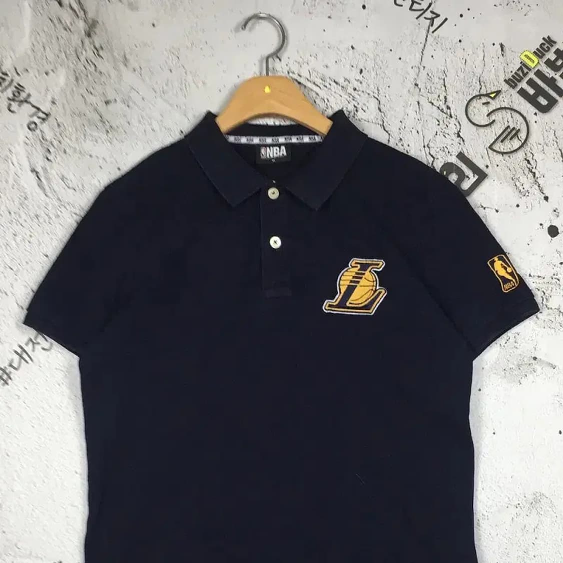 엔비에이 LA 레이커즈 농구 반팔 카라티 네이비 M 1000539 상품이미지4