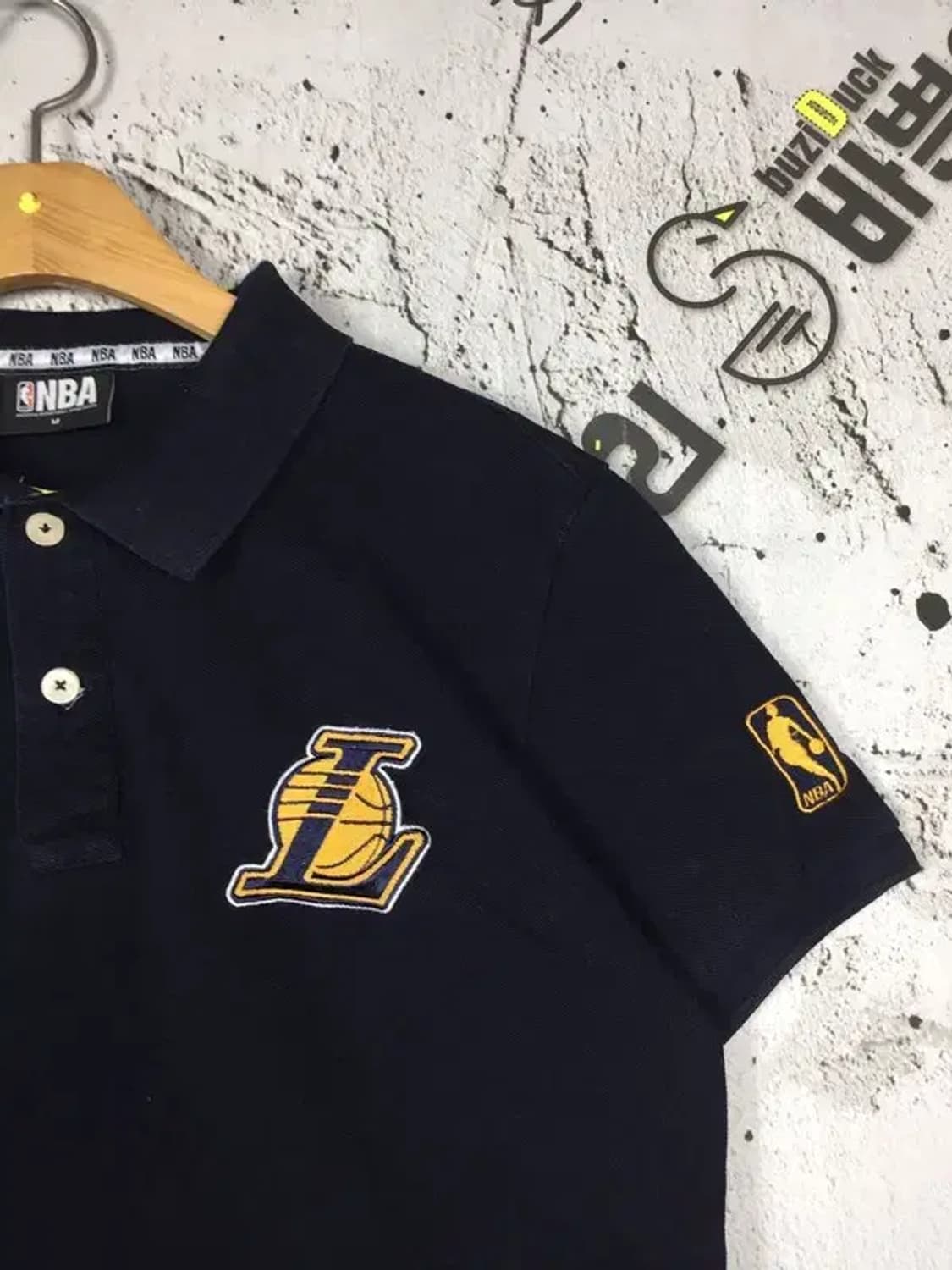 엔비에이 LA 레이커즈 농구 반팔 카라티 네이비 M 1000539 상품이미지5