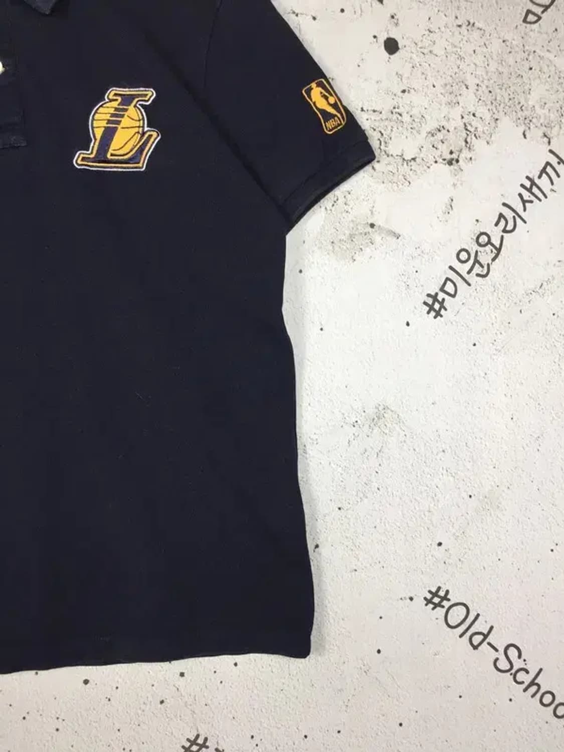 엔비에이 LA 레이커즈 농구 반팔 카라티 네이비 M 1000539 상품이미지7