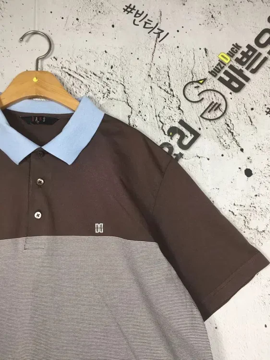 닥스 DAKS 반팔 카라티 브라운 컬러블록 105 1000540 상품이미지4