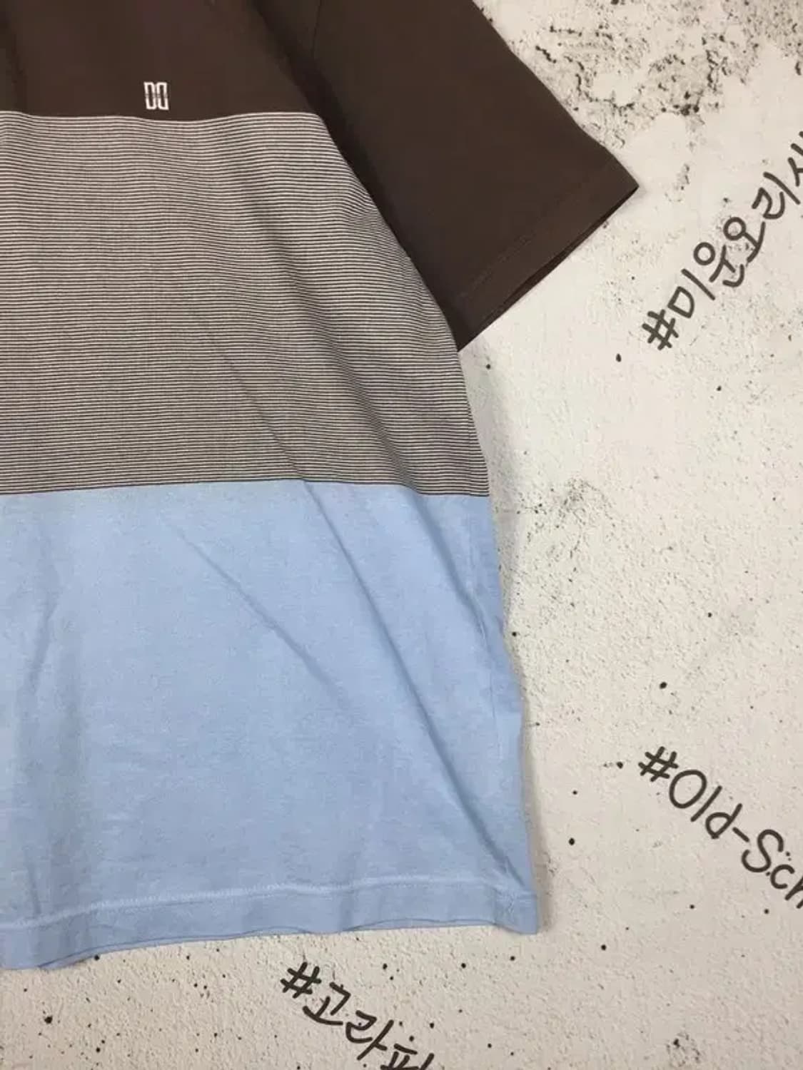 닥스 DAKS 반팔 카라티 브라운 컬러블록 105 1000540 상품이미지6