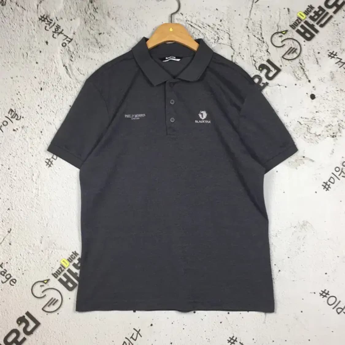 블랙야크 x 필립모리스 반팔 카라티 그레이 M 1000546 상품이미지1