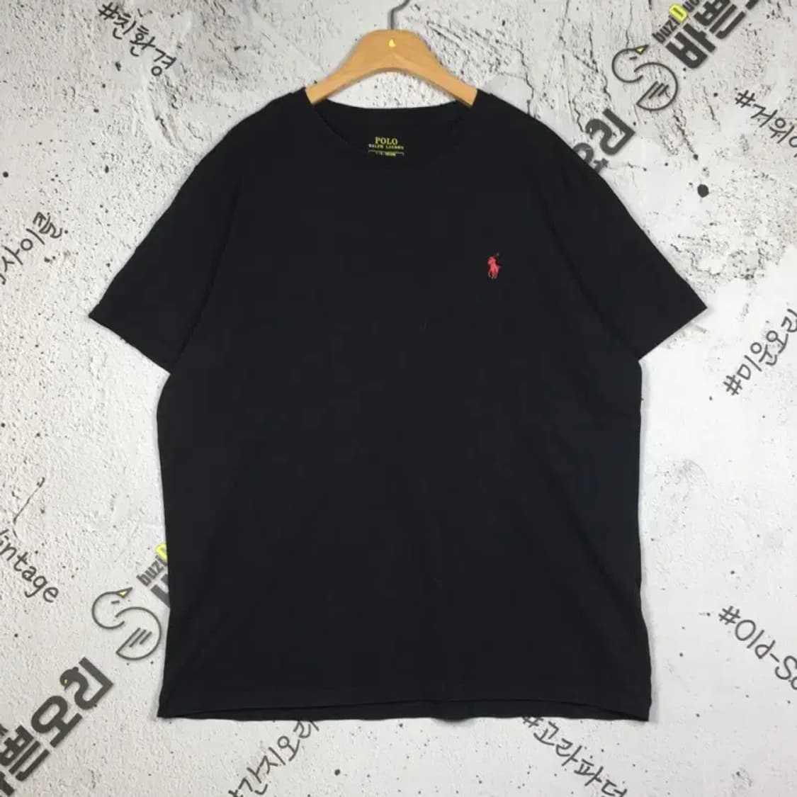 폴로 랄프로렌 베이직 라운드 반팔 티 블랙 L 1900549 상품이미지1
