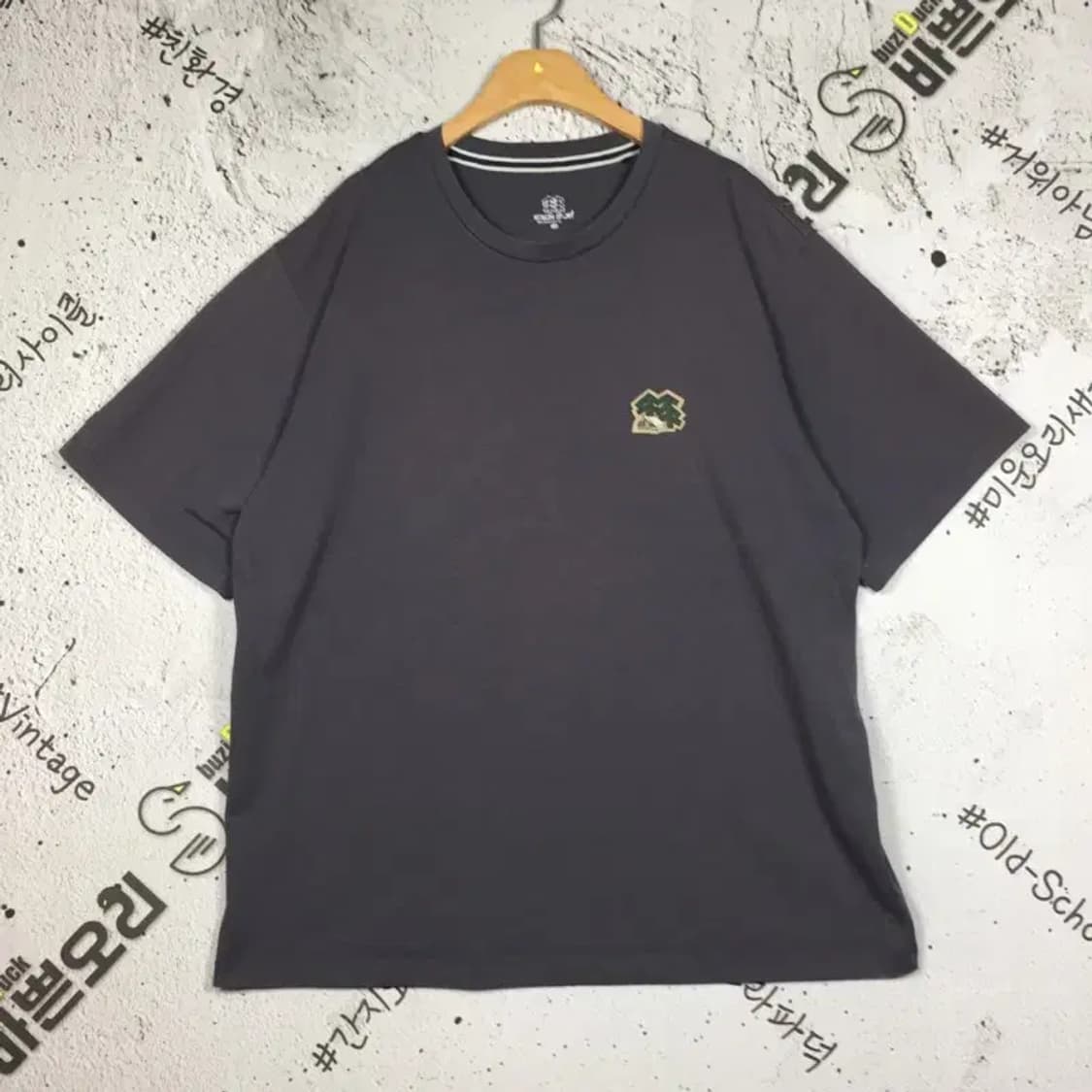 코오롱 스포츠 캠핑와펜 반팔 라운드 티셔츠 그레이 115 1900556 상품이미지1