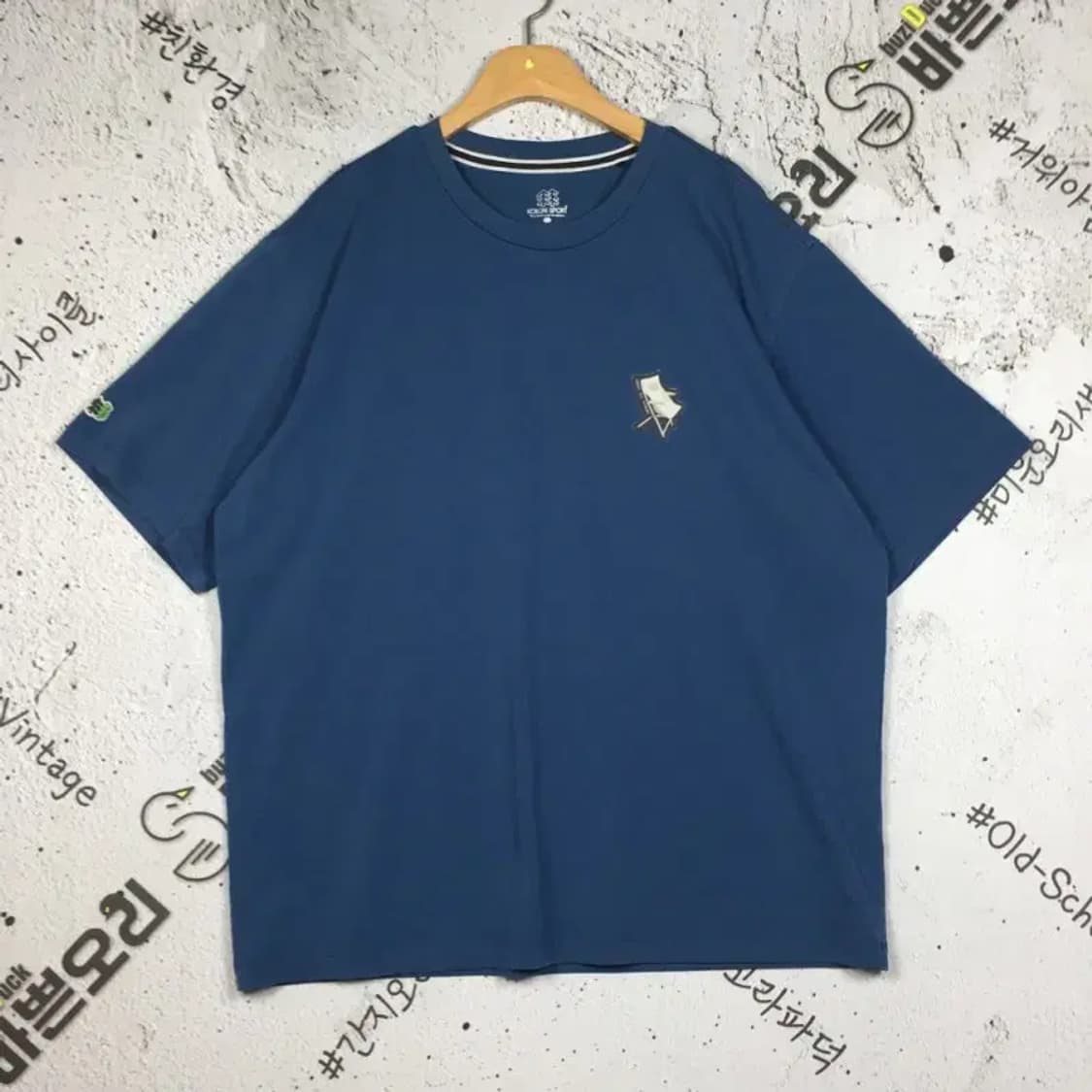 코오롱 스포츠 캠핑와펜 반팔 라운드 티셔츠 네이비 115 1900557 상품이미지1