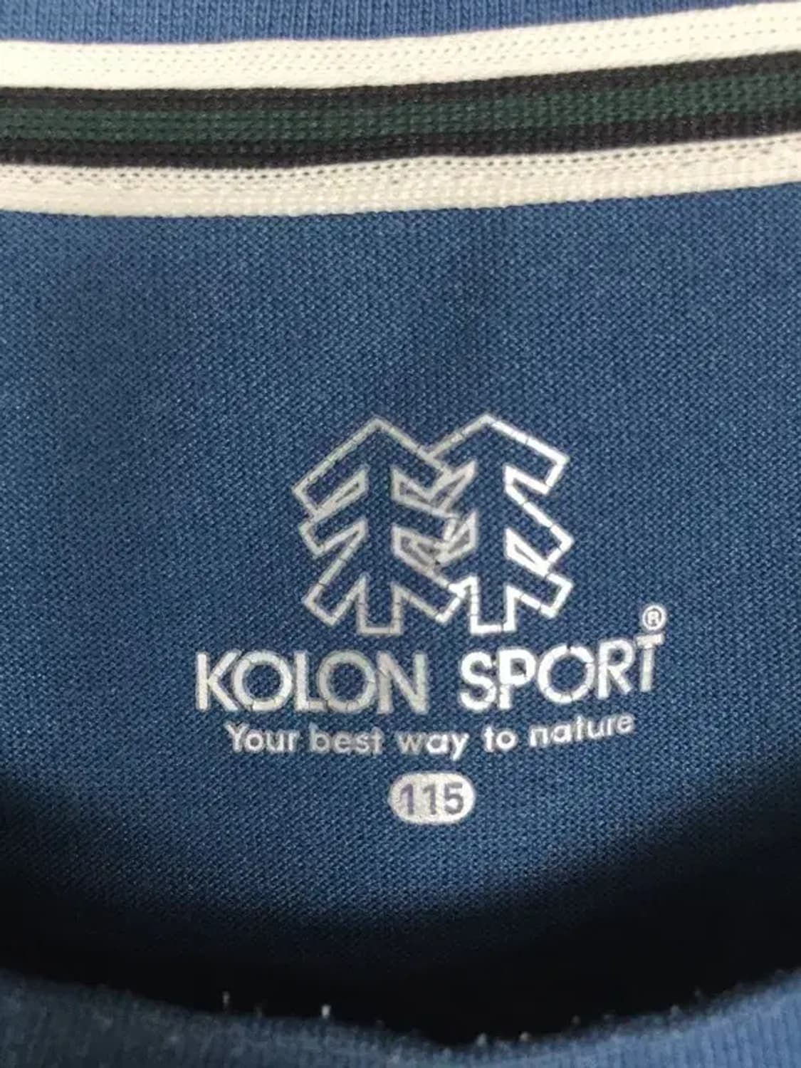 코오롱 스포츠 캠핑와펜 반팔 라운드 티셔츠 네이비 115 1900557 상품이미지9