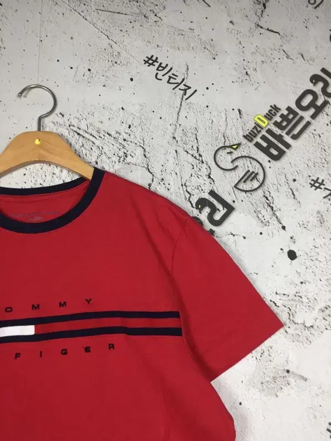 타미힐피거 플래그 빅로고 반팔 티셔츠 레드 M 1900560 상품이미지4