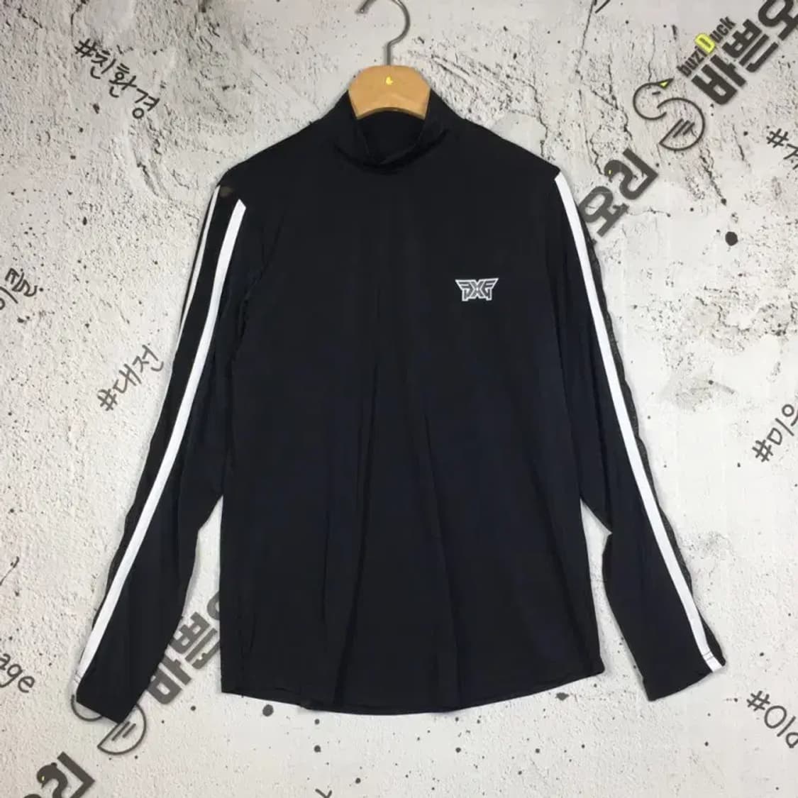 피엑스지 여성 골프 반폴라 사이드메쉬 긴팔 티 블랙 XL 2100183 상품이미지1