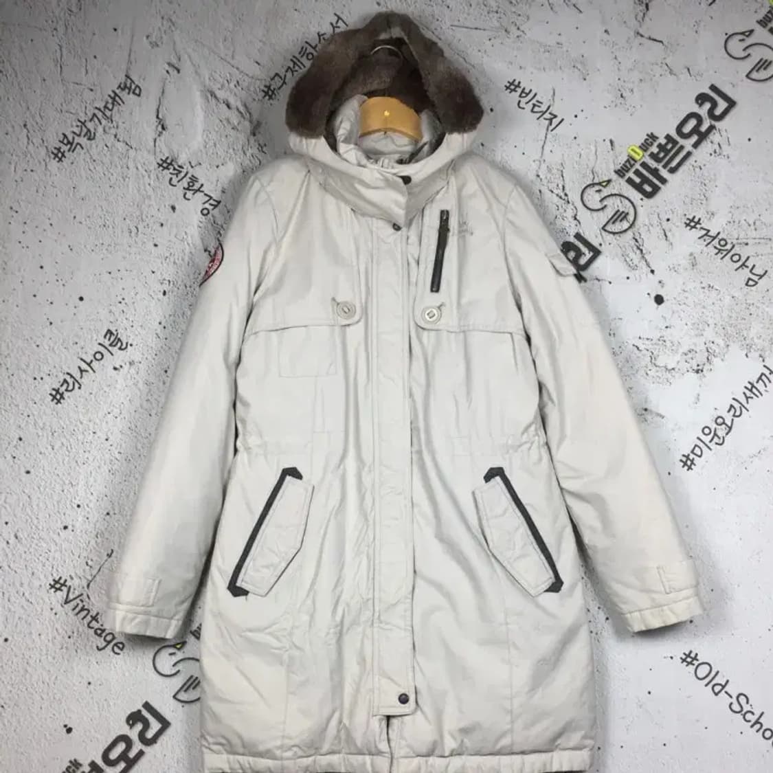 론즈데일 LONSDALE 여성 구스 패딩 점퍼 크림 M 3400244 상품이미지1