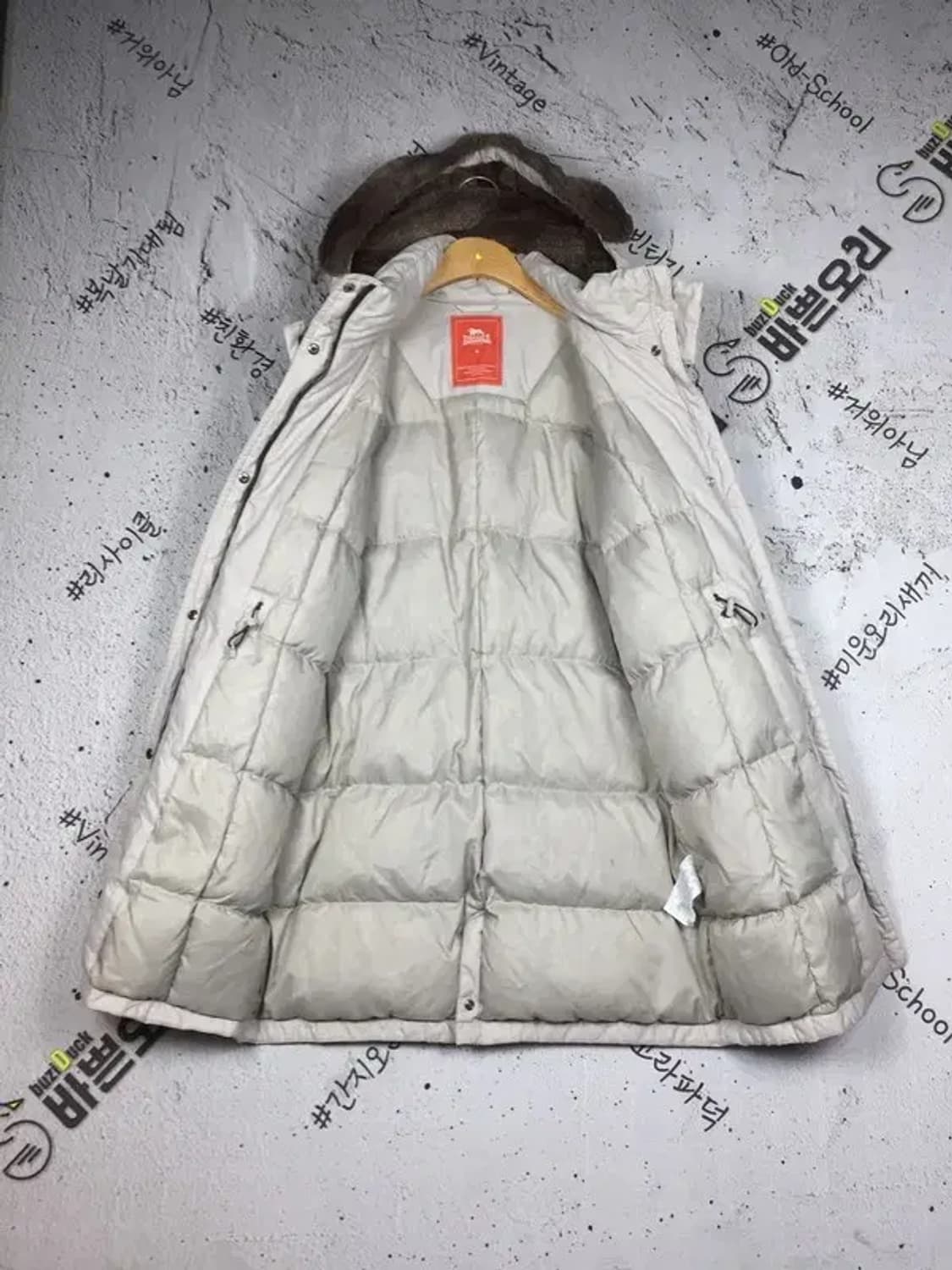 론즈데일 LONSDALE 여성 구스 패딩 점퍼 크림 M 3400244 상품이미지3