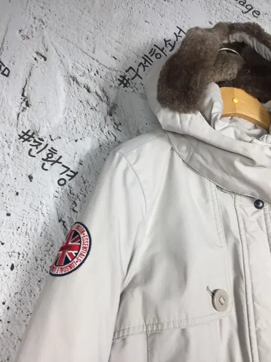 론즈데일 LONSDALE 여성 구스 패딩 점퍼 크림 M 3400244 상품이미지5