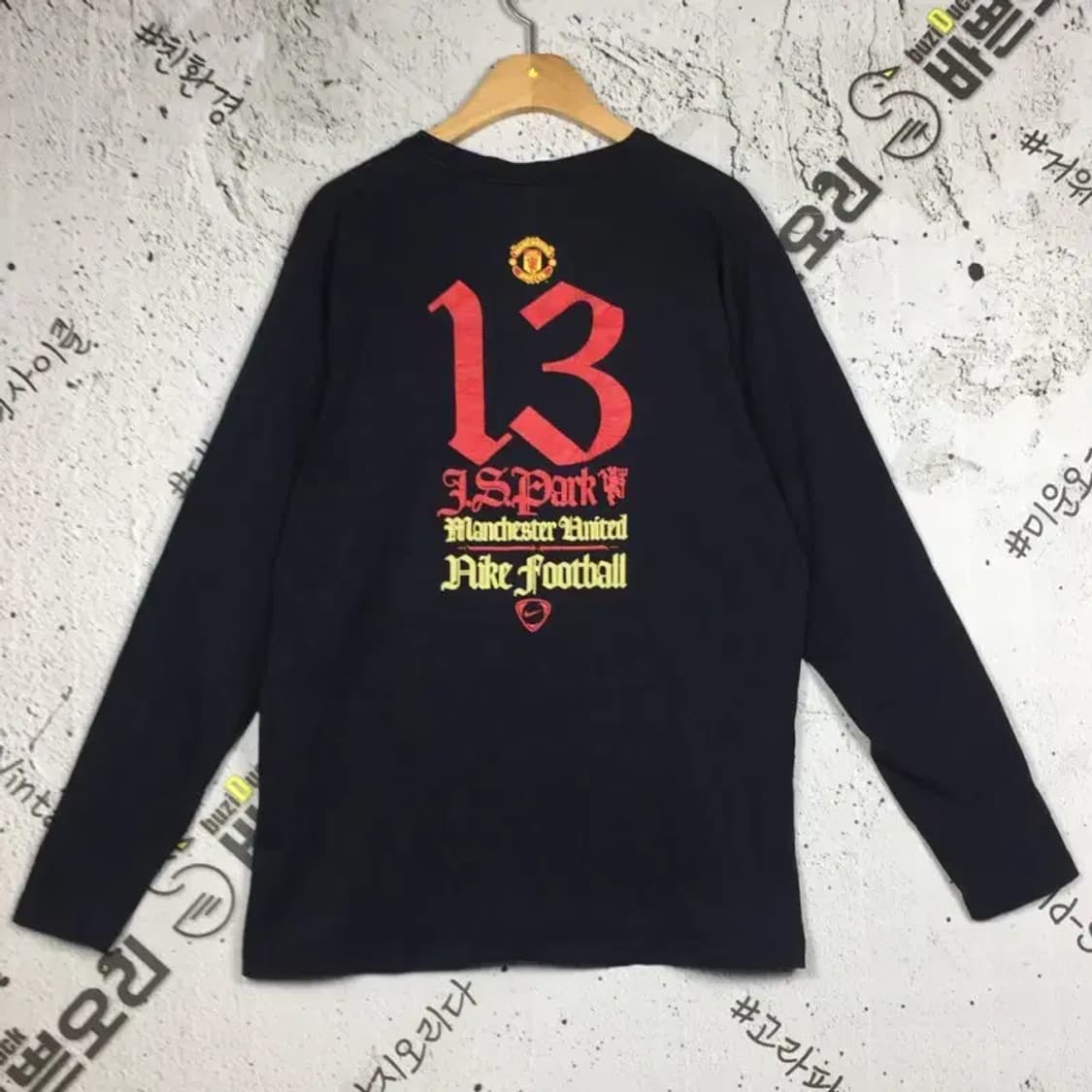 나이키 맨체스터 박지성 롱슬리브 긴팔 티 블랙 M 2100181 상품이미지2
