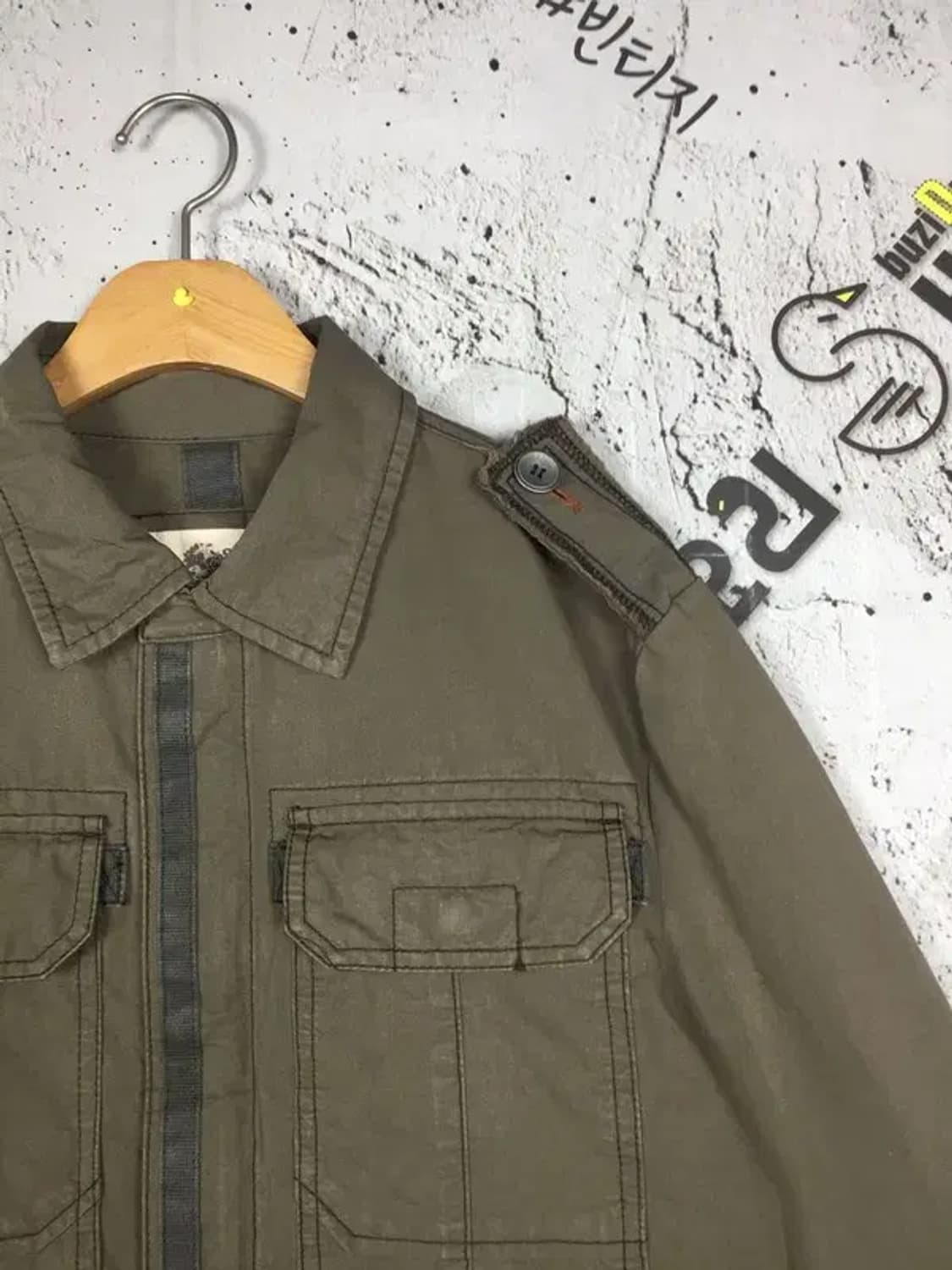 데어스 THERE'S 여성 빈티지 워크자켓  카키 L 3200113 상품이미지4