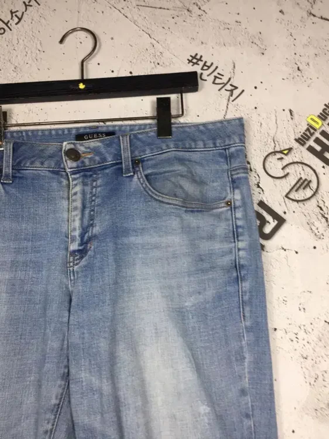 게스 스판 데님 청바지 연청 33 4100102 상품이미지5