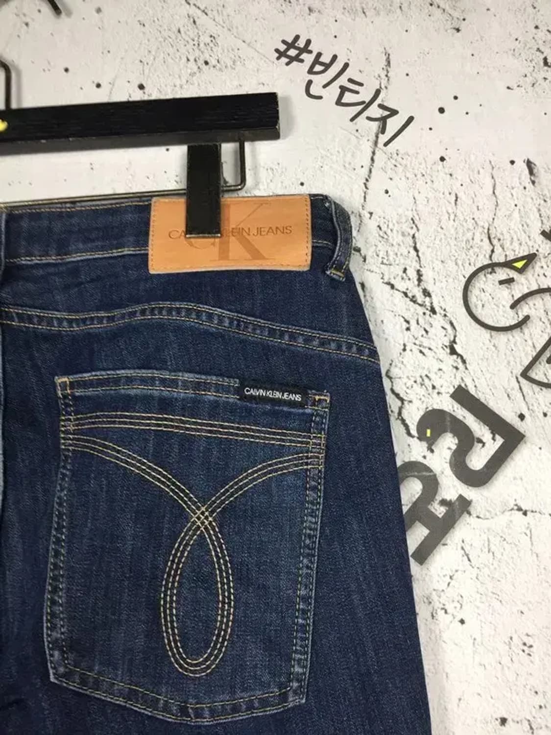 캘빈클라인 스판 데님 테이퍼 진 청바지 중청 W30XL32 4100104 상품이미지7