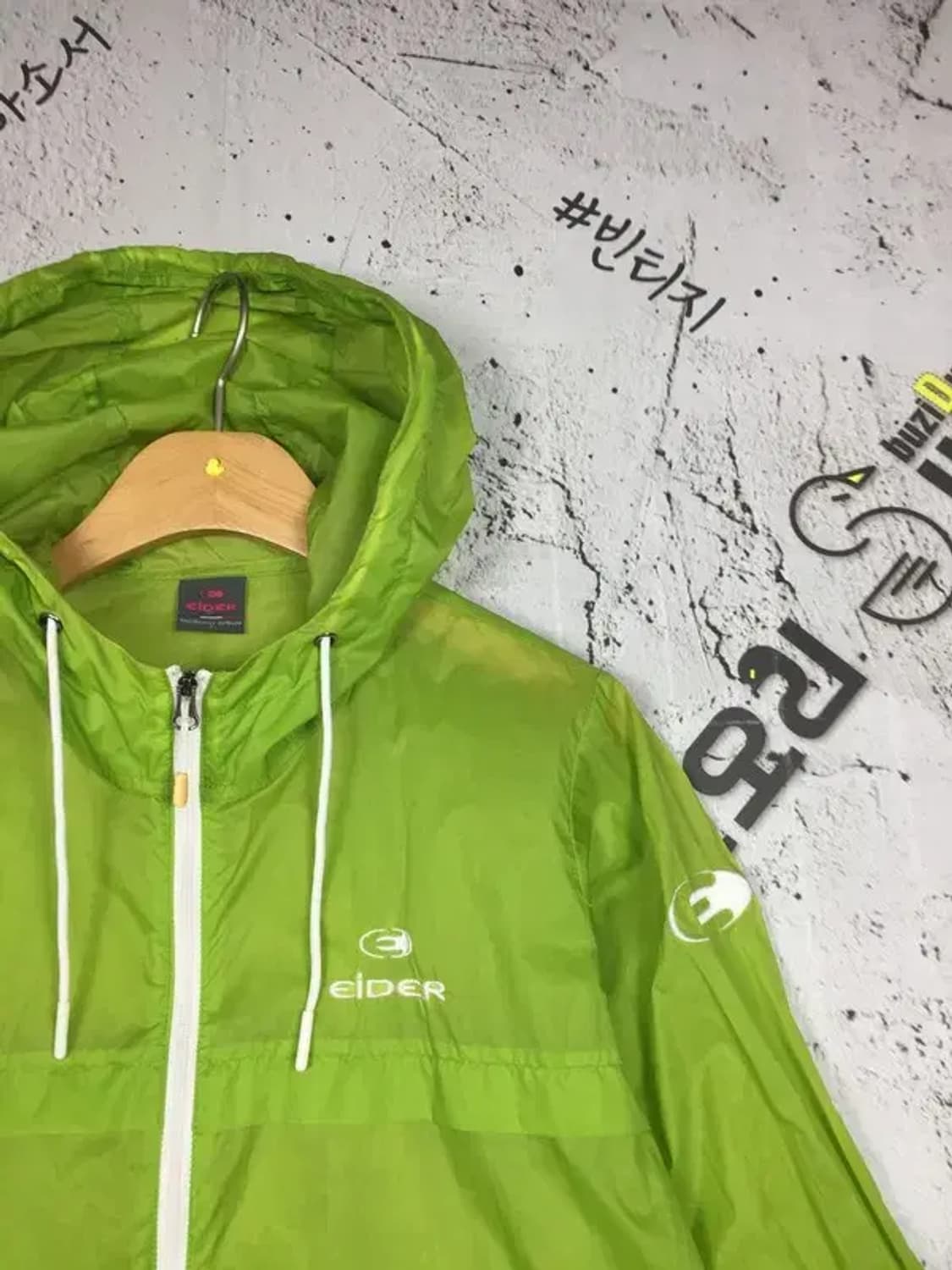 아이더 여성 초경량 후드 집업 바람막이 라이트 그린 S 3800236 상품이미지4