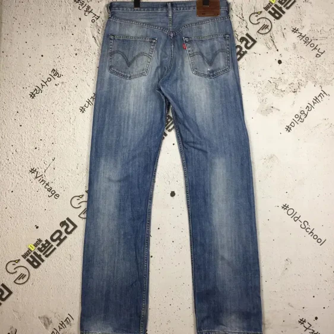 리바이스 604 워싱 데님 청바지 중청 32/34 4100108 상품이미지2