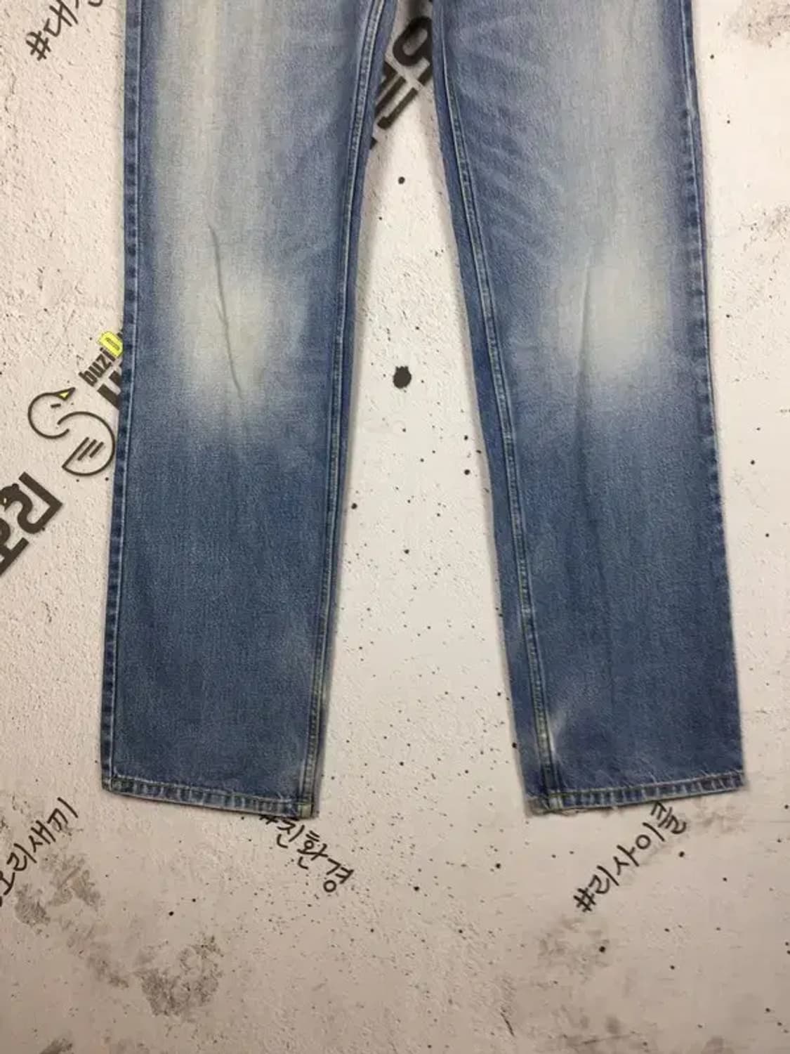 리바이스 US 501 워싱 데님 청바지 중청 W28 L30 4100110 상품이미지4