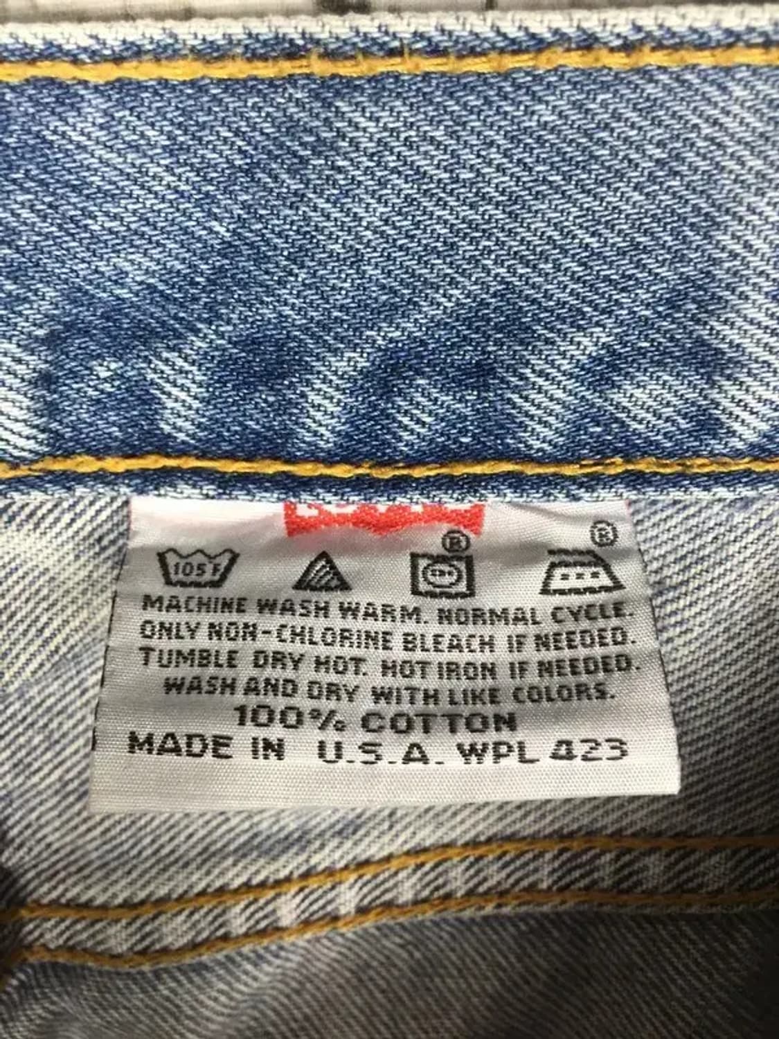 리바이스 US 501 워싱 데님 청바지 중청 W28 L30 4100110 상품이미지9