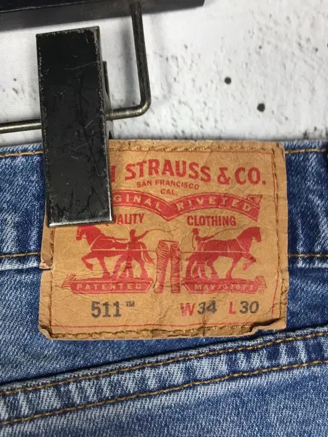 리바이스511 슬림핏 스판 데님 청바지 연청 W34 L30 4100111 상품이미지9