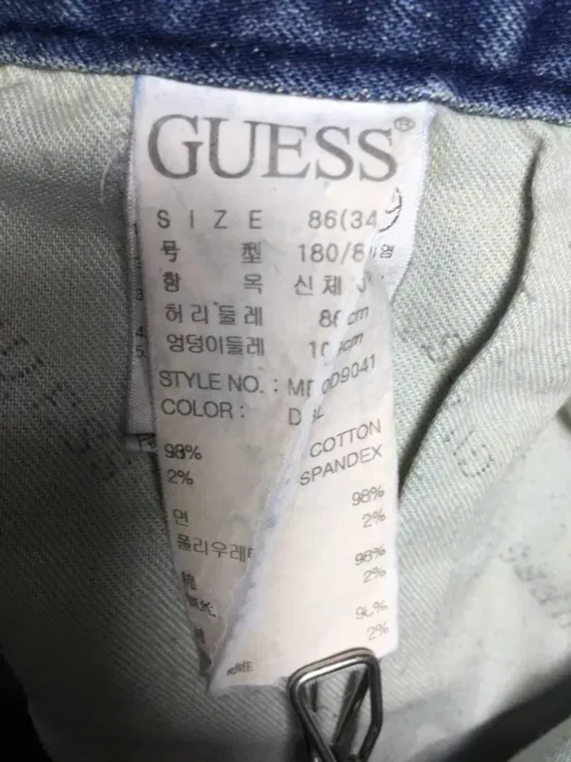 게스 GUESS 스판 데님 청바지 중청 86(34) 4100113 상품이미지10