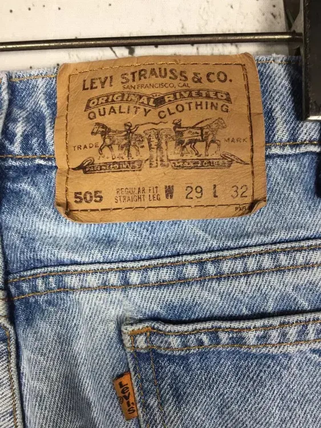 리바이스 505 스트레이트 데님 청바지 연청 W29 L32 4100114 상품이미지9